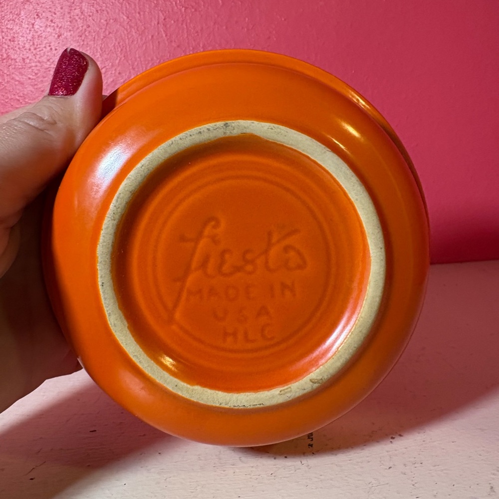 Vintage * EUC Fiesta Atomic Red Small Dessert Fruit Bowl Retro Collectible Dish - Picture 6 of 8